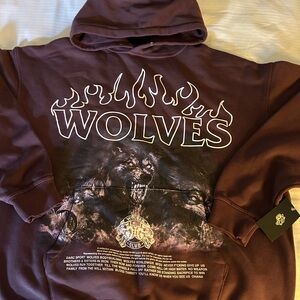 Darc Sport Maroon Wolves Graphic Hoodie